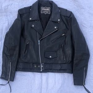 Genuine Leather biker jacket size 40